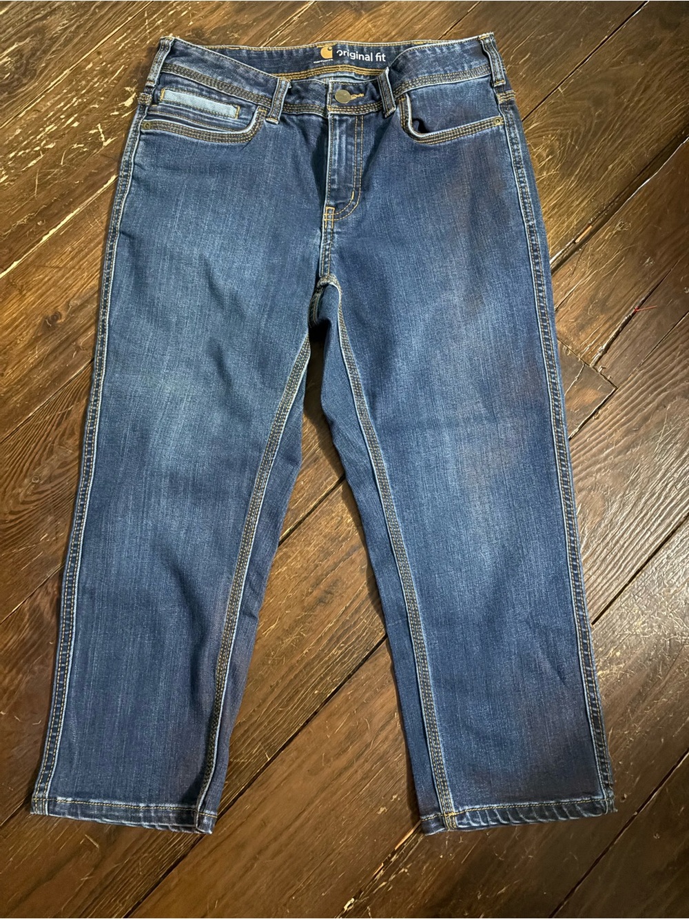 Carhartt Women’s Dark Blue Cropped Jeans